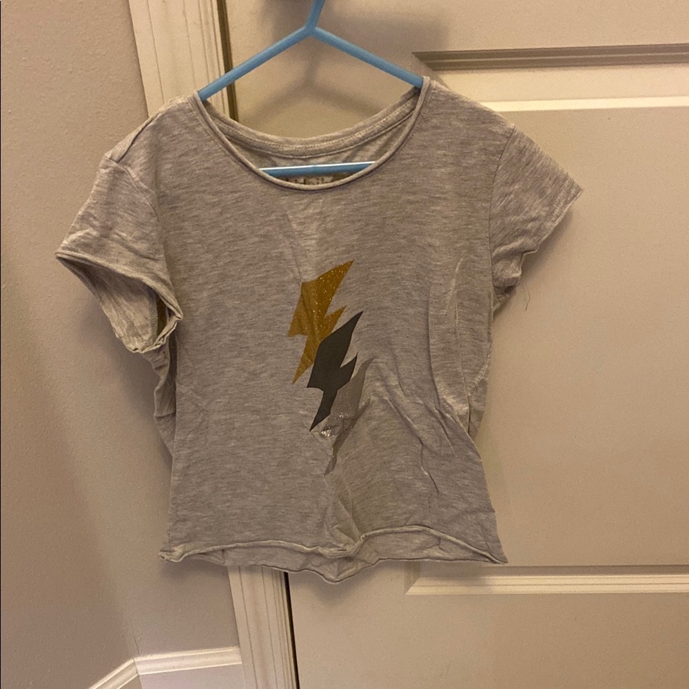Kidpik Gray Graphic Girls Top